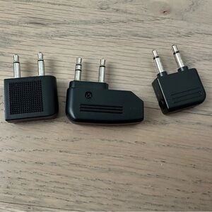 Airplane Headphones Jack Adapter Plug Airline Adaptor Earphone Ear Audio Travel